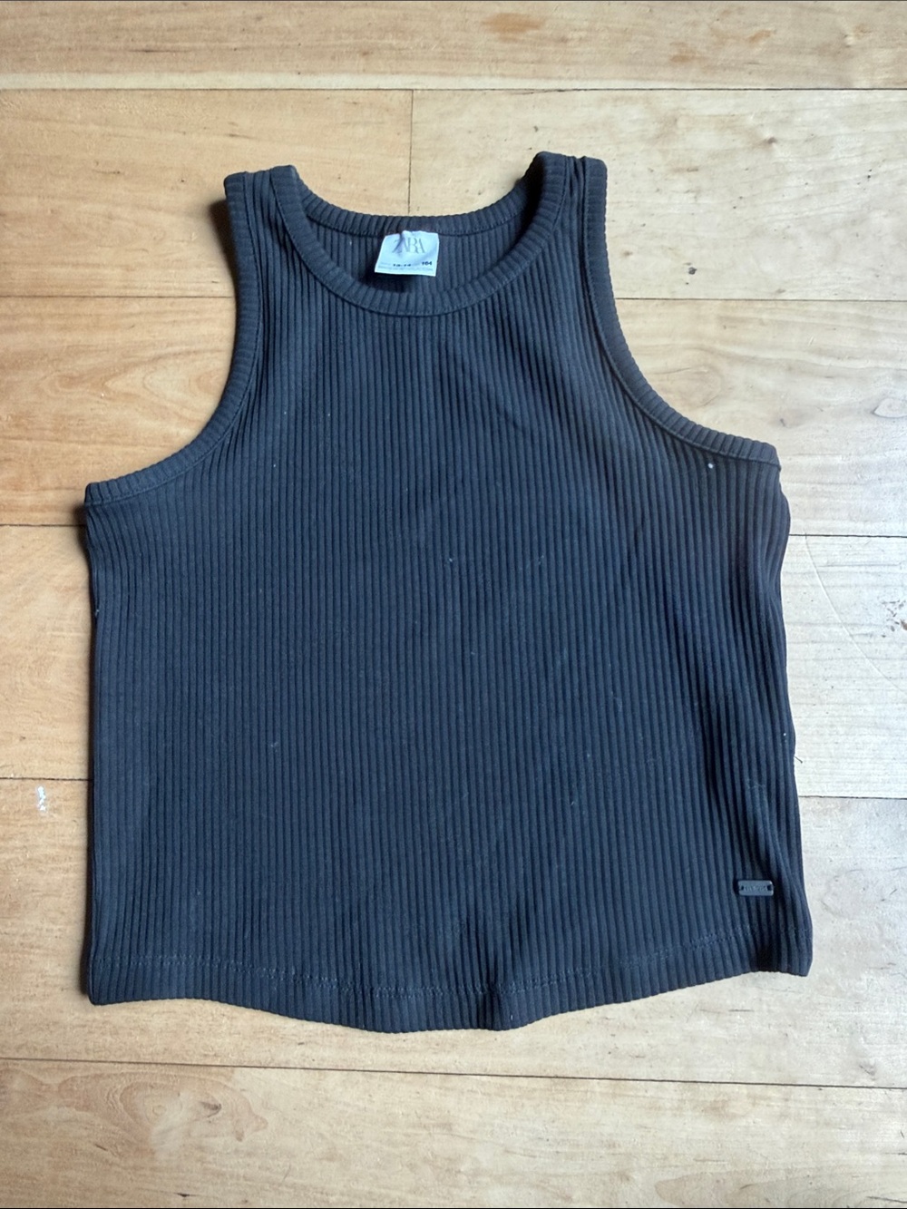 Zara Ribbed Tank Tops 3 in 1- White, Black & Red Stripe - Picture 4 of 5